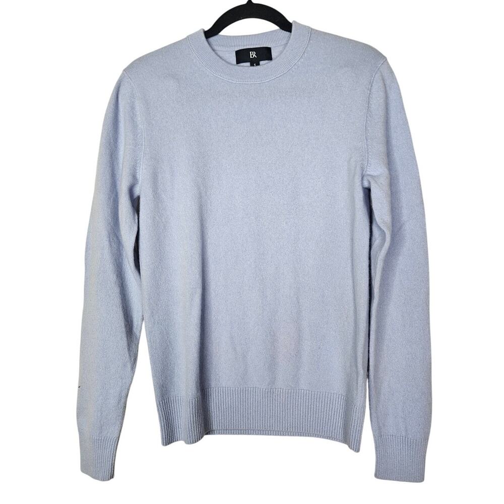 Banana Republic S Cashmere Crew-Neck Sweater Light Blue Crew Neck Minimalist